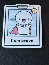 Affirmation  - Brave Sticker - CoffeeMonsterz Co the coffeemonsterzco TCMC