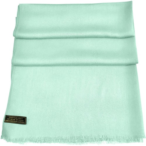 CJ Apparel Pálido Cian Color Sólido Nepalí Flecos Chal Segundos Envoltura Pashmina NUEVO - Imagen 4 de 11