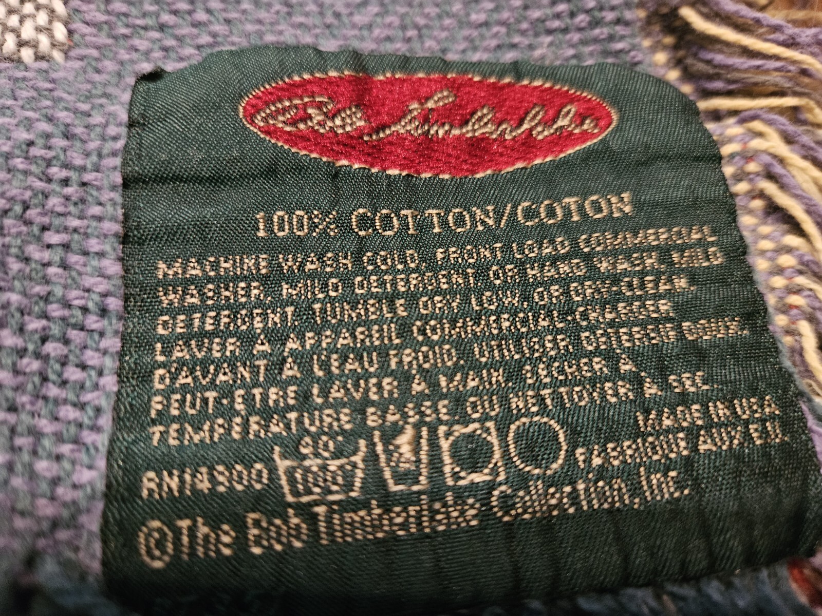 Bob Timberlake Home Collection Tapestry Throw Blanket Native American