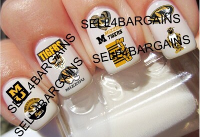 20 New 2026 Mizzou Missouri Tigers Logos》10 Different Designs》Nail Art Decals