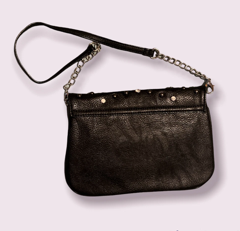 ¡Bolso de mano bandolera y clutch Grace Adele negro y estrás! Monedero! Nuevo Foto 2 de 4