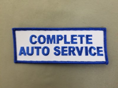 complete auto service embroidered iron on patch