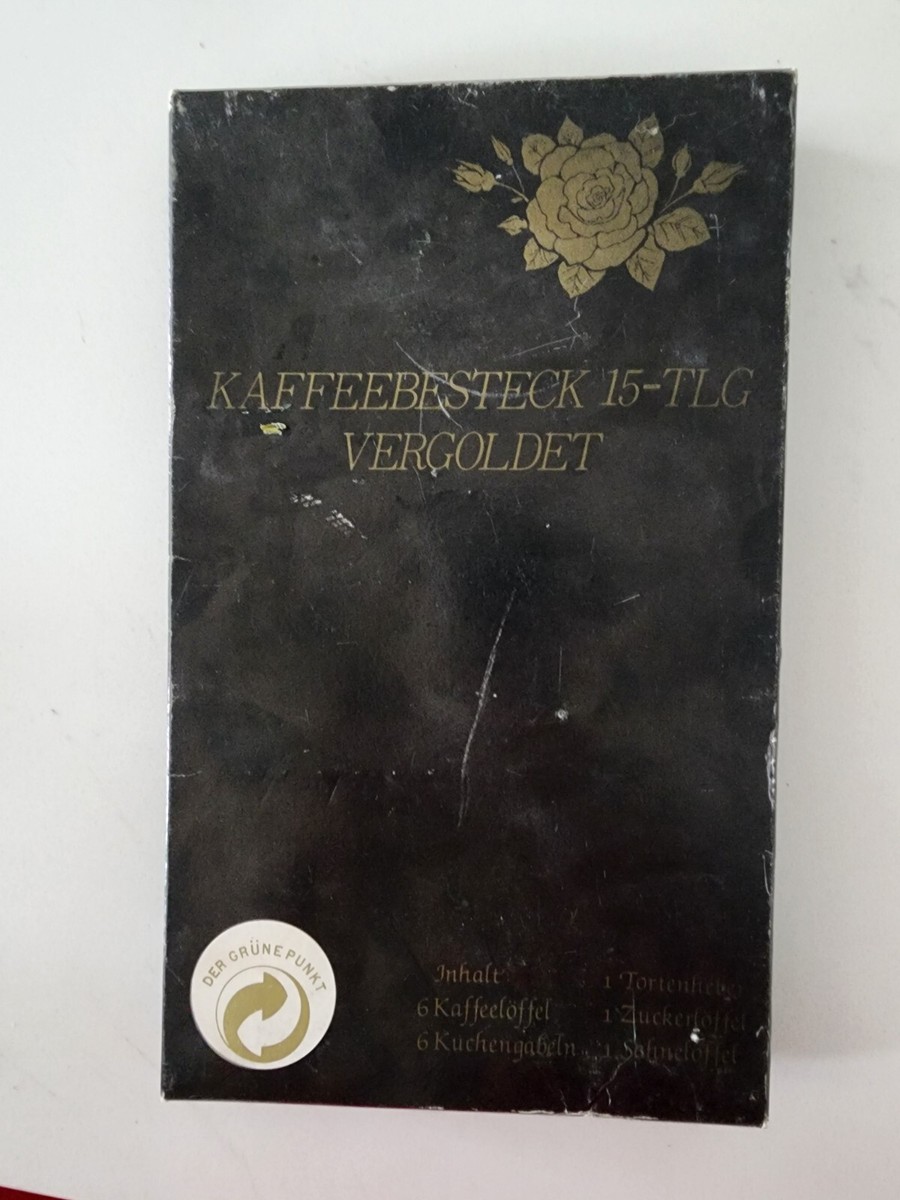 Golden Dessert Flatware From Germany Called Kaffeebesteck 15-TLG