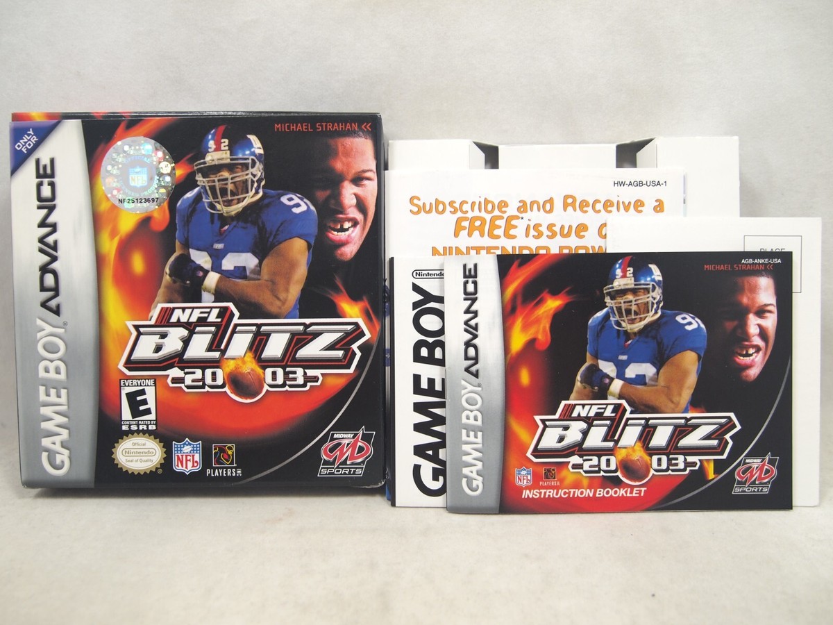 NFL Blitz 2003 (Game Boy Advance GBA) BOX MANUAL INSERTS ONLY