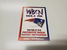 RS20 New England Patriots 2001 NFL Football Pocket Schedule - WBCN/Recycle