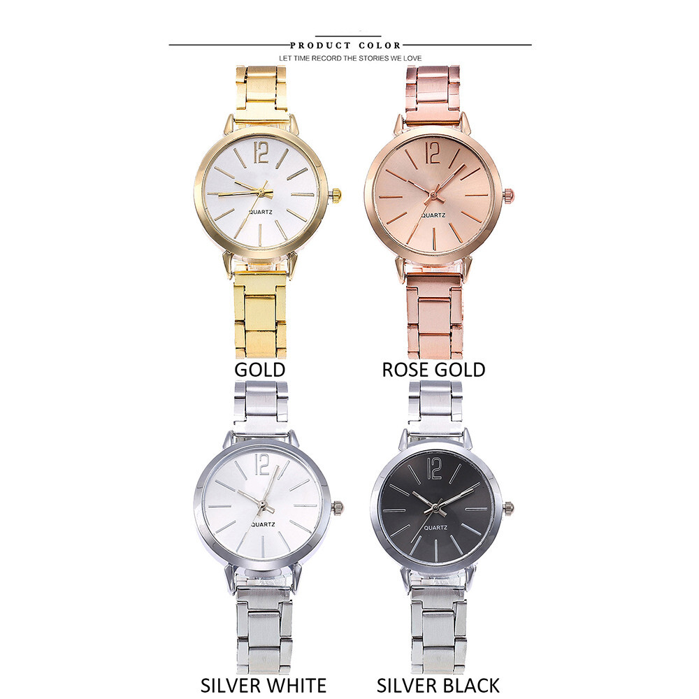 Elegant Women’s Casual Quartz Stainless Steel Marble Strap Analog Wristwatch