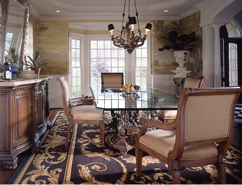 New Black and Gold French Aubusson “LaSarre” Flatweave Carpet 10x14 orig $11k+ - Image 3 of 3