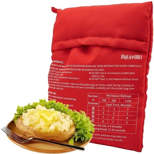 Microwave Potato Bag Baked Potatoe Express Cooking Bag Reusable Washable AU - Picture 6 of 13