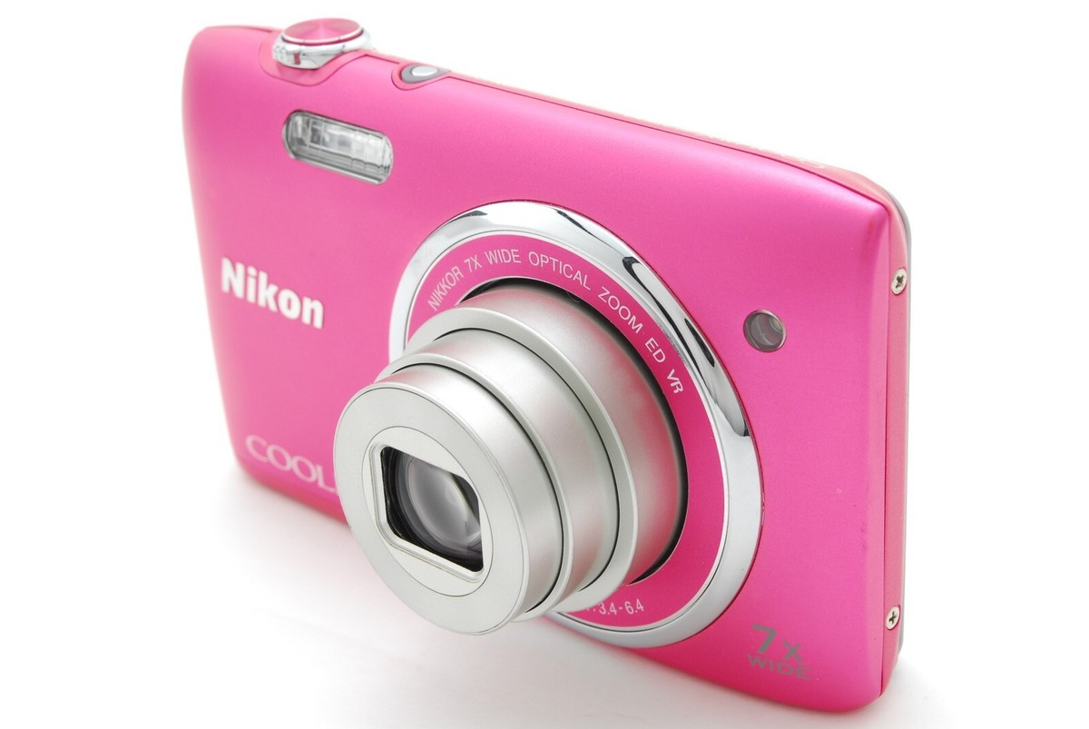 Nikon COOLPIX S3500 Pink 20.0MP Digital Camera w/Batterycharge