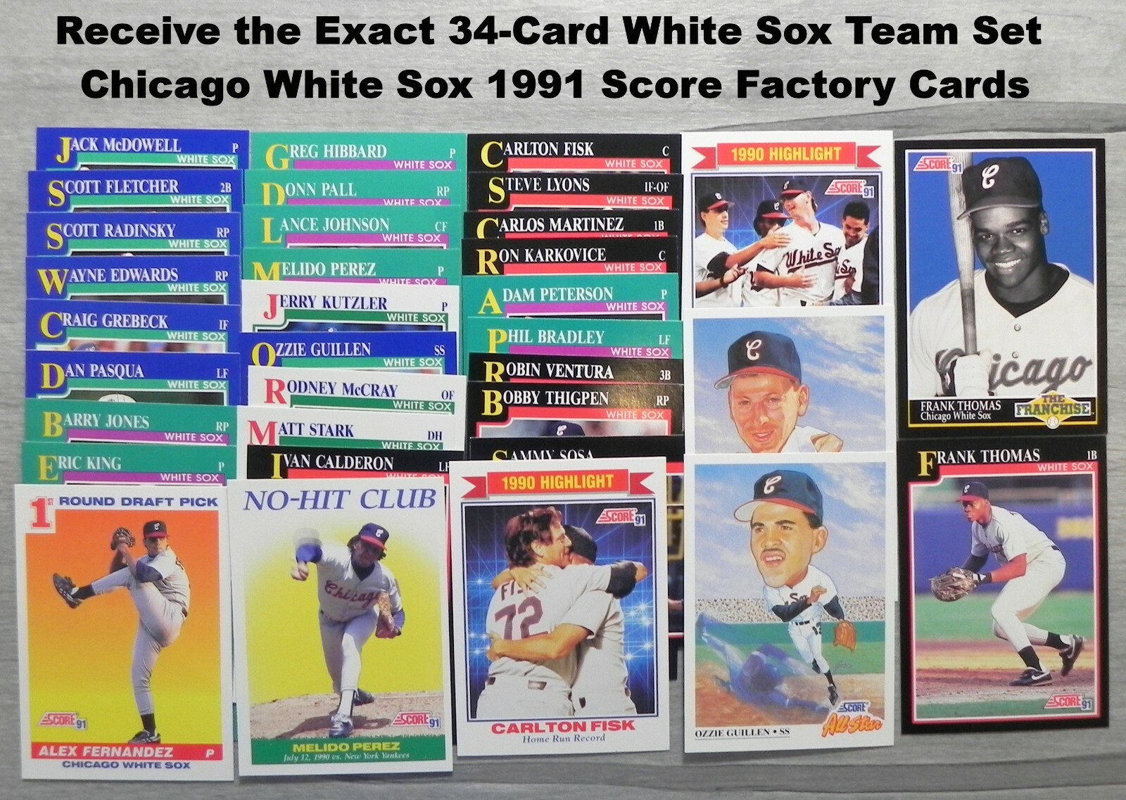 Chicago White Sox 1991 Score 34-Card Factory Cards Team Set _Exact Cards  ...(KK) | eBay