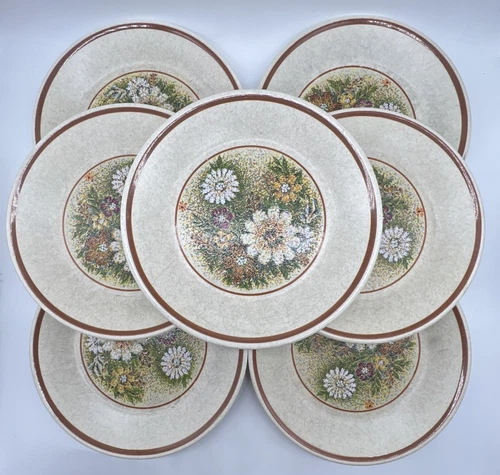 Temper-ware by Lenox Magic Garden 7 Bread Plates 6 3/8” 1970s Vintage