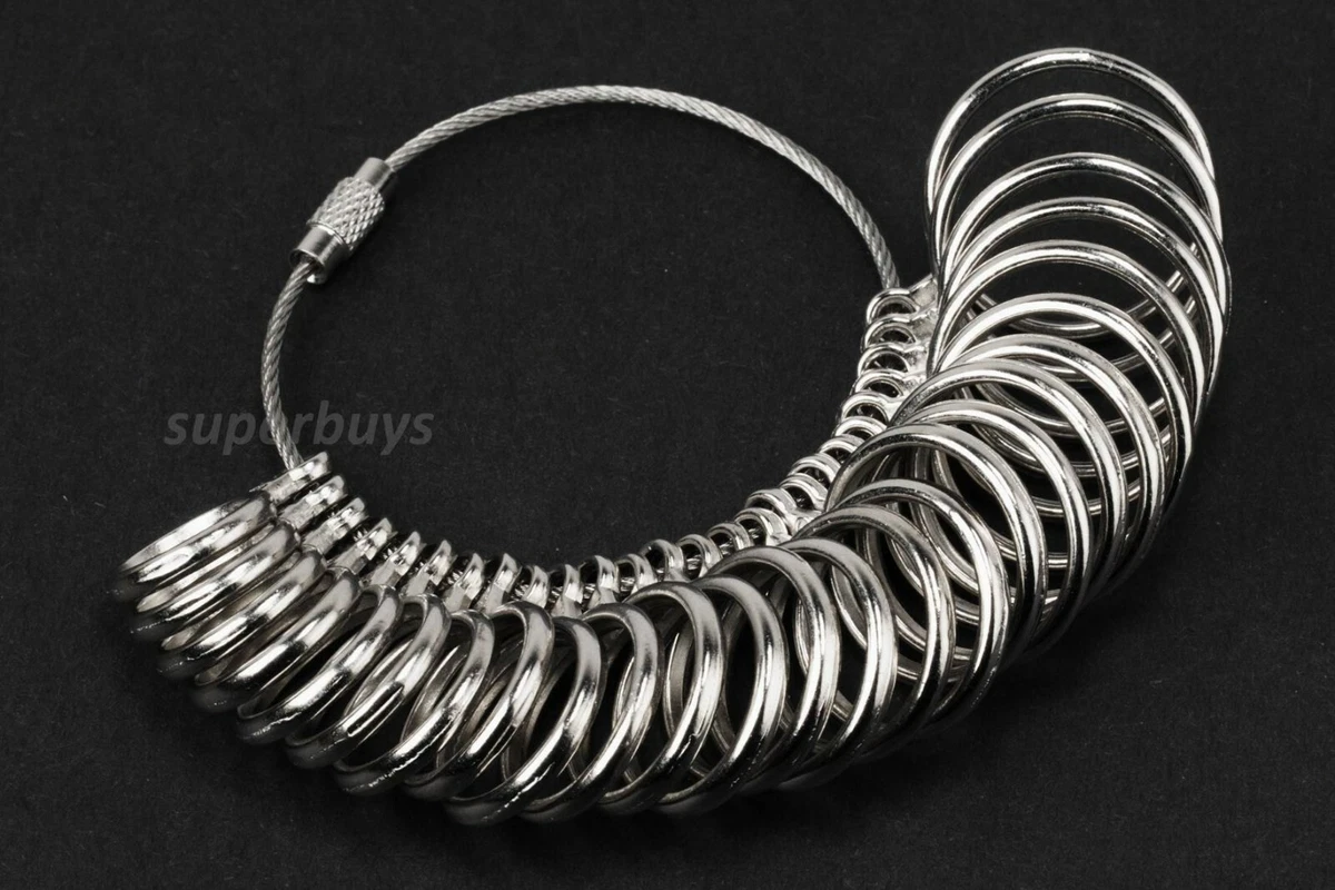 26pc A Z Australian UK Ring Sizer Stainless Steel Measuring