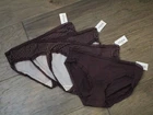 4-PACK SOMA COTTON MODAL LACE TRIM HIPSTER PANTIES IN PINOT DOTS SIZE MEDIUM