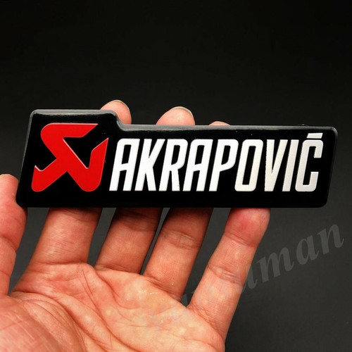 Metal AKRAPOVIC Exhaust Heat Resistant Foil Car Emblem Badge Decals Sticker - Picture 2 of 3