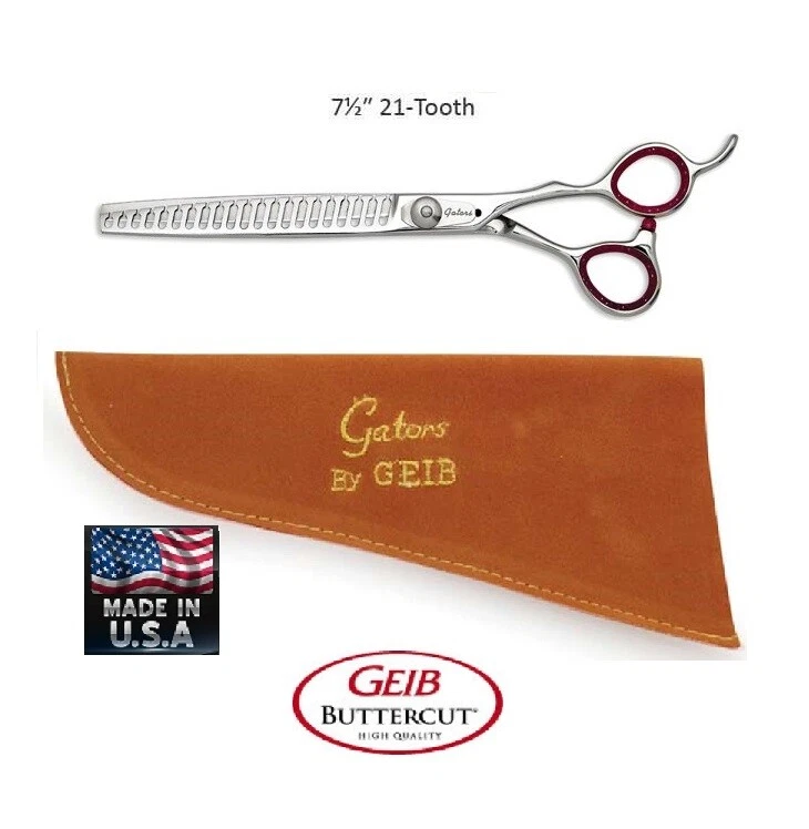 Geib Buttercut GATOR 21 Tooth 7. 5" THINNING Blender SHEAR Scissor Pet Grooming