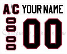 Rockford IceHogs Customized Number Kit for 2008-2017 Home Uniform