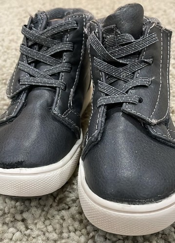 Wonder Nation Little Boy Shoes Size 8 Gray Boots Dress shoes - Picture 3 of 7