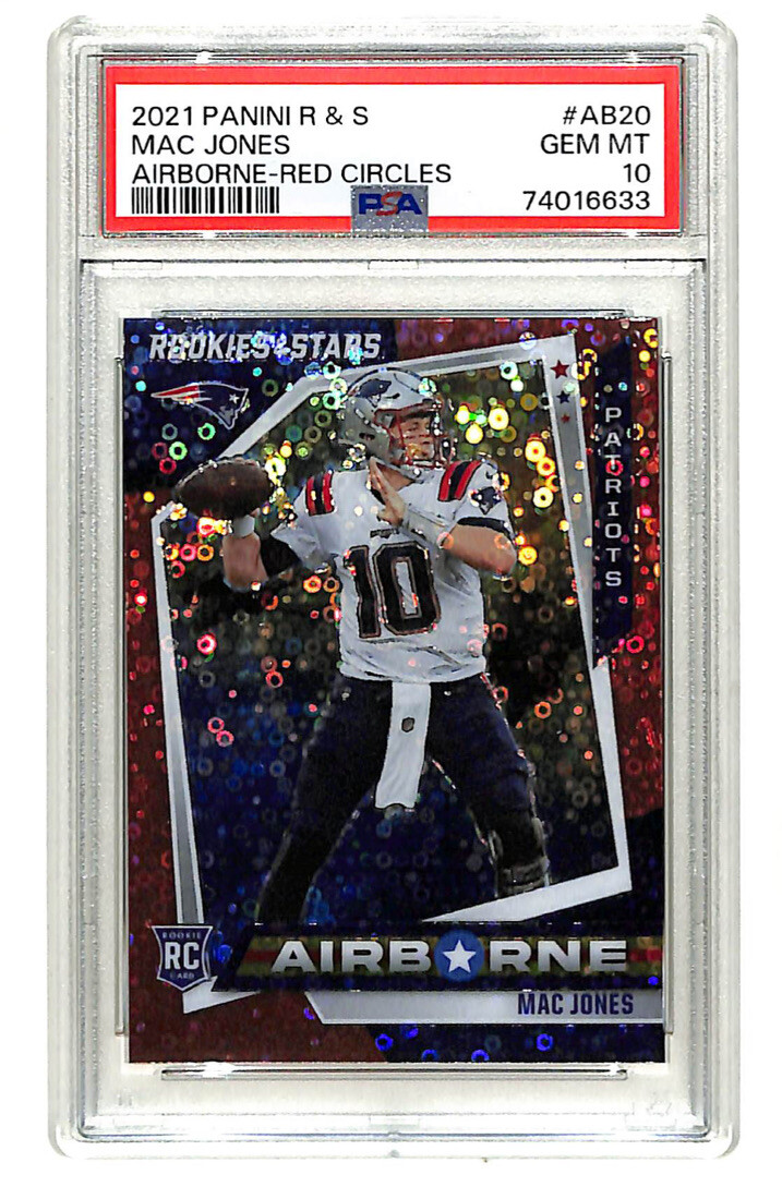 Mac Jones Panini Rookies & Stars Airborne #AB20 Red Circles