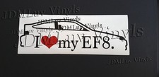I Love My Ef8 Crx 88-91 Sticker Decal Jdm Honda