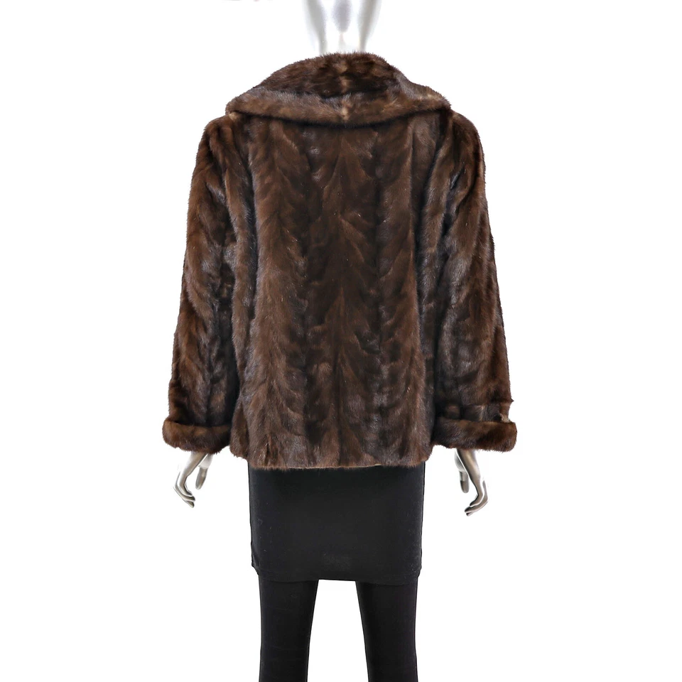 Куртка норковая красное дерево - размер L - Изображение 4 из 4