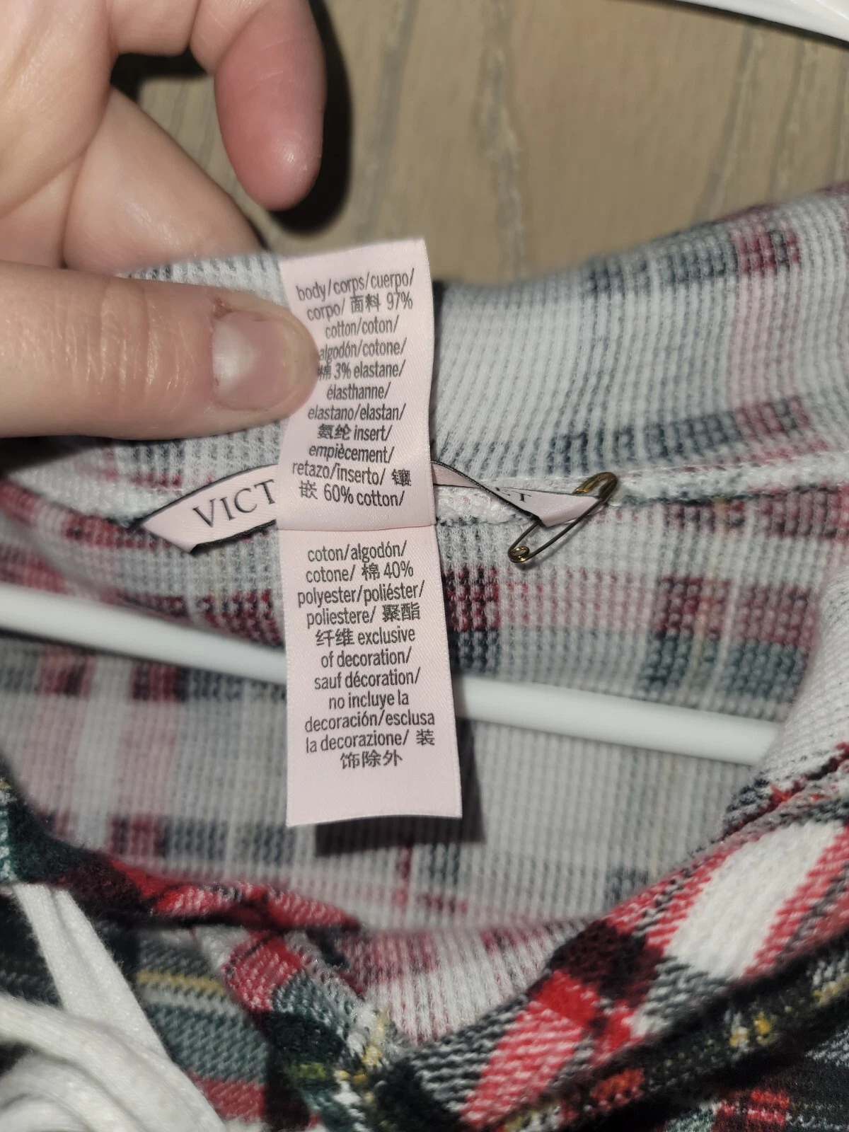 UNDERCOVER Felpa con cappuccio pullover cropped manica lunga Victoria's Secret taglia media nuova senza etichette