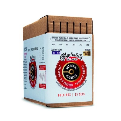 Martin Guitar Authentic Acoustic Lifespan 2.0 Guitar Strings, Acoustic Guitar...