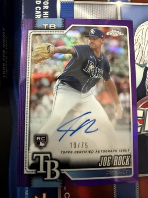 2026 ~ Topps Chrome ~ JOE ROCK ~ Purple ~ Rookie Auto ~ 19/75