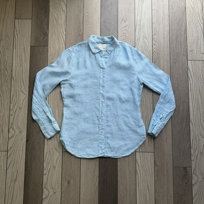 J.Crew Women s 100% Line Button Up Shirt Size 4 Slim