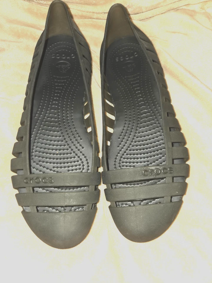 Crocs Shoes, Adrina ll, Size 10 Women, EUC, Black Ballet Flat, Clean - Image 4 of 4