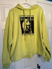 Billie Eilish Happier Than Ever Tour 2022 Hoodie Sweatshirt XL , Green , Concert
