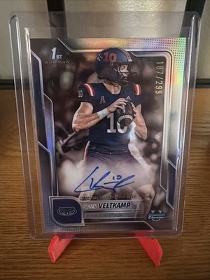 Caden Veltkamp 2025 Bowman University Chrome #BCA-CV Refractor Auto #/299 1st U
