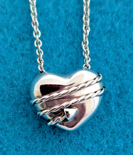 Collana Tiffany & Co. Argento Sterling Cuore Freccia Cupido Pendente 18"