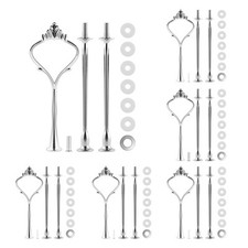 3 Tier Cake Stand Hardware Tiered Tray Hardware, 6 Sets Cake Stand Fittings H...