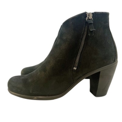 Ecco Touch 75 Suede Zip Up Ankle Boots Booties Women's Size 40 EU 9-9.5 US