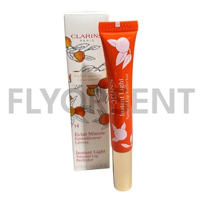 Clarins Instant Light Natural Lip Perfector #14 Juicy Mandarin - 0.35 Oz. NIB