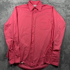 Vintage Century Van Heusen Dress Shirt Mens 15.5-34 Coral Pink Formal Career Y2K