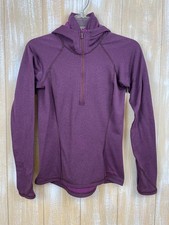 Patagonia Performance Baselayer Capilene Zip Pullover Hoodie Women  s S Purple
