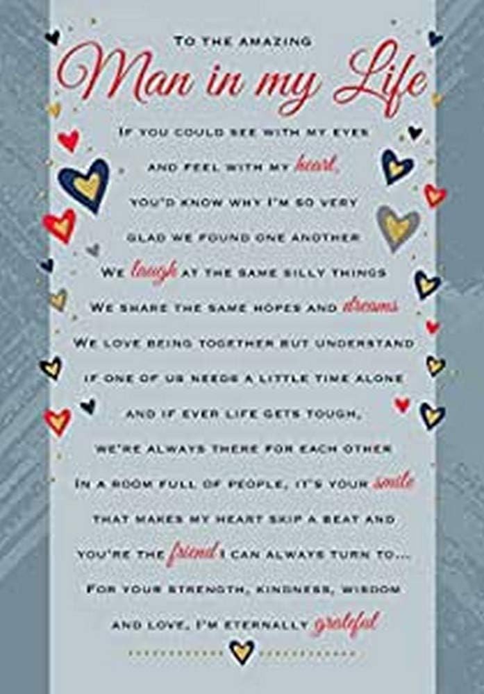 Regal Publishing Heartfelt Wishes Sentimental Birthday Card Man in My Life - 9