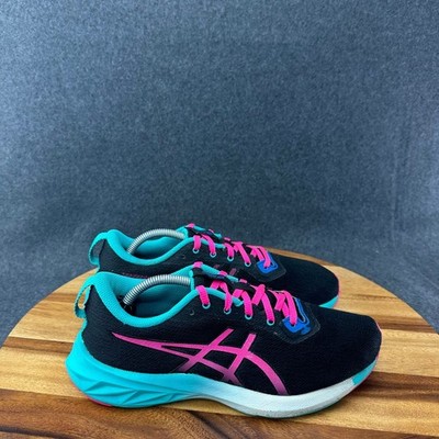 ASICS Versablast 2 Womens Sz 8 Black Pink Blue Athletic Running Shoes 1012B368