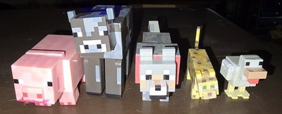 Jazwares Minecraft Animal Mob Pack Series 2 Action Figure Lot 5 Figures