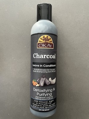 OKAY, CHARCOAL LEAVE IN  CONDITIONER Detoxing & Purifying, 8 oz (1 pack)