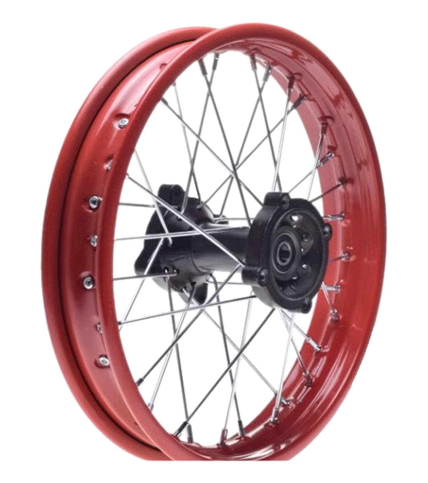 Roue arrière 1.85-14 rouge Honda CRF50 haute résistance en acier traité pour dirt bike