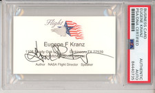 NASA FLIGHT DIRECTOR EUGENE KRANZ AUTOGRAPH BUSINESS CARD PSA DNA COA APOLLO