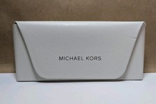 Michael Kors White Hard Eyeglass Sunglasses Case Snap Closure Logo
