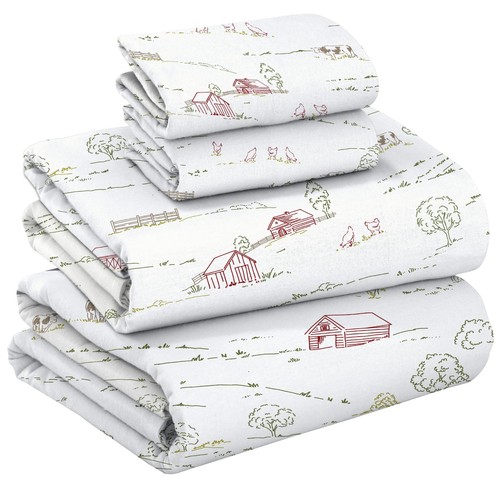 100% Cotton Flannel Sheet Set Deep Pockets Breathable Warm 170 GSM Cozy Soft - Picture 168 of 207