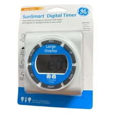GE General Electric SunSmart Digital Timer NIB New Indoor Plug In Energy Saver