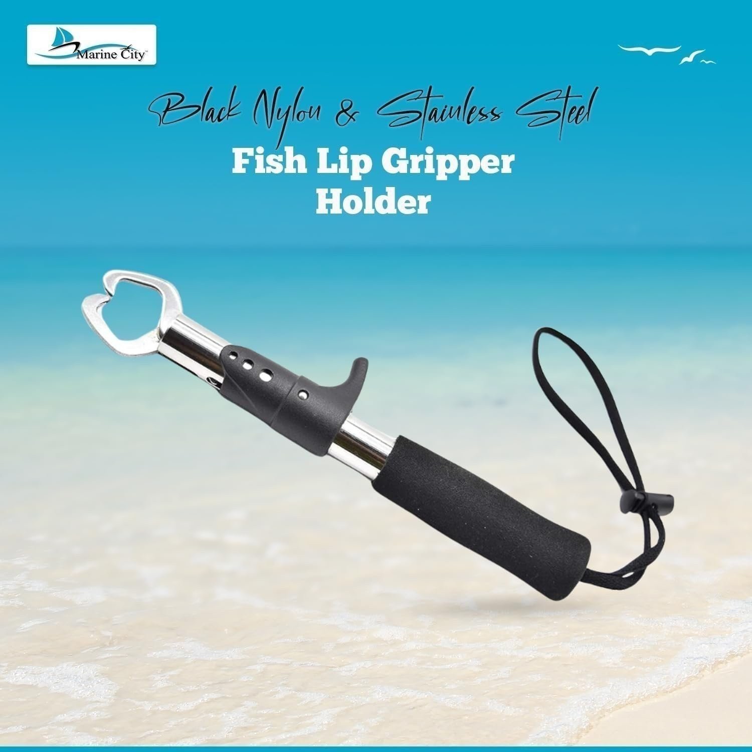 MARINE CITY Fish Lip Gripper Holder & Fish Weight Estimation Tool for Boat