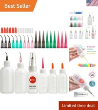 Precision Tip Applicator Bottle, Mini Glue Squeeze Bottle with Brush Tip for ...