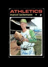 Marcel Lachemann 1971 Topps A's authentic autographed card