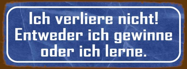 Holzschild 10X27 Cm Ich Verliere Nicht Gewinne Lerne Spruch Zitat Deko Geschenk-image